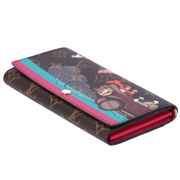 Louis Vuitton Sarah Monogram Long Wallet M61359 Christmas Animation Pink - Picture 6 of 6